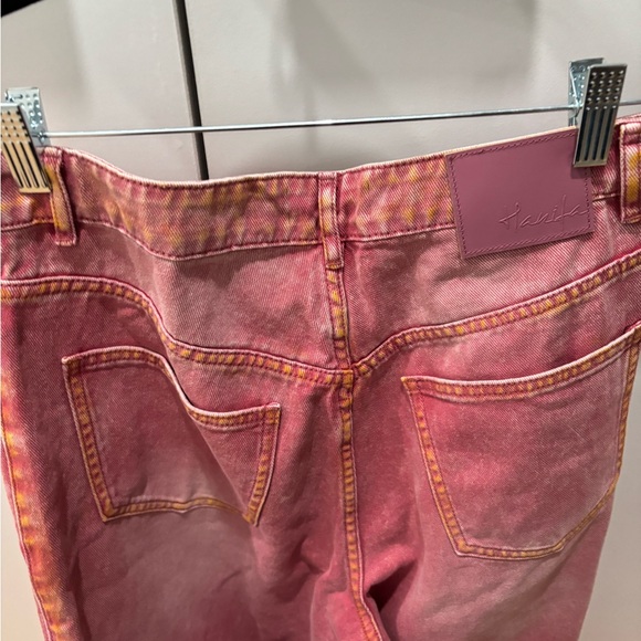 Hanifa Astrid acid Pink and Orange Jeans - Picture 3 of 4